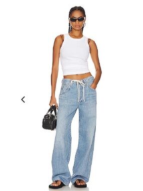 Citizens of Humanity Brynn Drawstring Trouser Blue Jeans Size 33